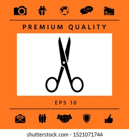 Scissors icon symbol. Graphic elements for your design