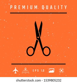 Scissors icon symbol. Graphic elements for your design