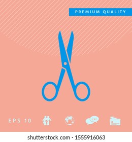 Scissors icon symbol. Graphic elements for your design
