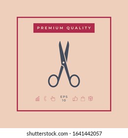 Scissors icon symbol. Graphic elements for your design