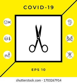 Scissors icon symbol. Graphic elements for your design