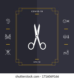 Scissors icon symbol. Graphic elements for your design