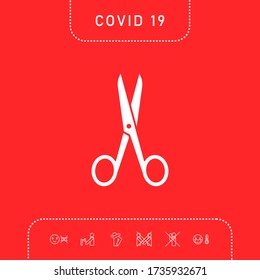 Scissors icon symbol. Graphic elements for your design