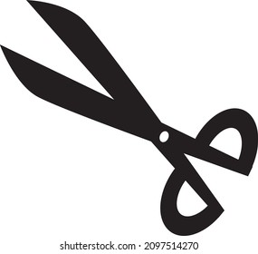 Icono de tijeras, símbolo de tijeras aisladas en fondo blanco, símbolo de vector de corte cortado aquí