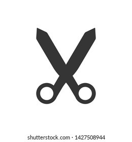 Scissors icon symbol. New trend Scissors vector illustration