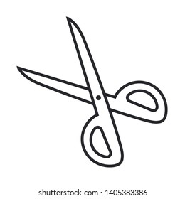 scissors icon symbol sign, vector, eps 10, adjustable line stroke thickness