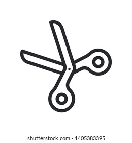 scissors icon symbol sign, vector, eps 10, adjustable line stroke thickness