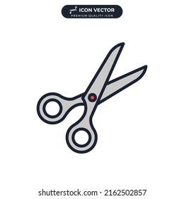 scissors icon symbol template for graphic and web design collection logo vector illustration