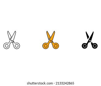 scissors icon symbol vector elements for infographic web