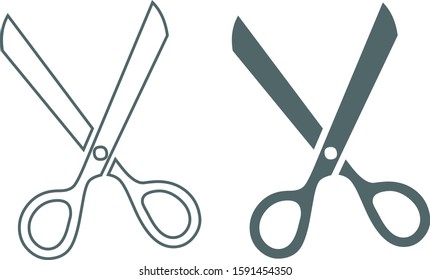 Scissors icon. Scissors symbol. Vector illustration
