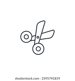 Scissors icon symbol vector sign isolated on white background illustration for graphic and web design