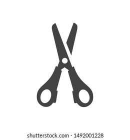 Scissors icon template color editable. Scissors symbol vector sign isolated on white background.
