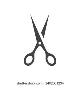 Scissors icon template color editable. Scissors symbol vector sign isolated on white background.
