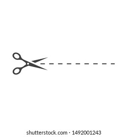 Scissors icon template color editable. Scissors symbol vector sign isolated on white background.
