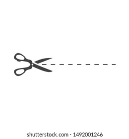 Scissors icon template color editable. Scissors symbol vector sign isolated on white background.
