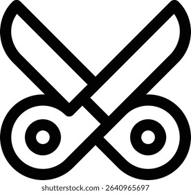 scissors icon. Thin Linear Style Design Isolated On White Background