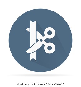 Scissors icon in trendy flat style isolated on background. Scissors icon logo, application, user interface