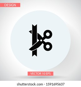 Scissors icon in trendy flat style isolated on background. Scissors icon logo, application, user interface