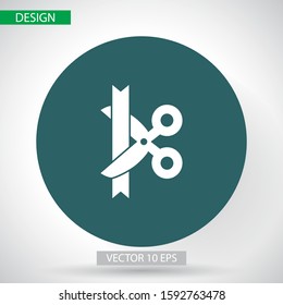 Scissors icon in trendy flat style isolated on background. Scissors icon logo, application, user interface