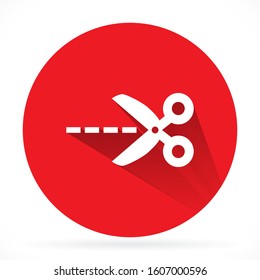 Scissors icon in trendy flat style isolated on background. Scissors icon logo, application, user interface