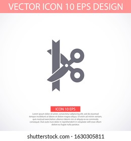 Scissors icon in trendy flat style isolated on background. Scissors icon logo, application, user interface