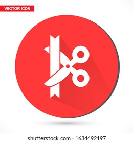 Scissors icon in trendy flat style isolated on background. Scissors icon logo, application, user interface