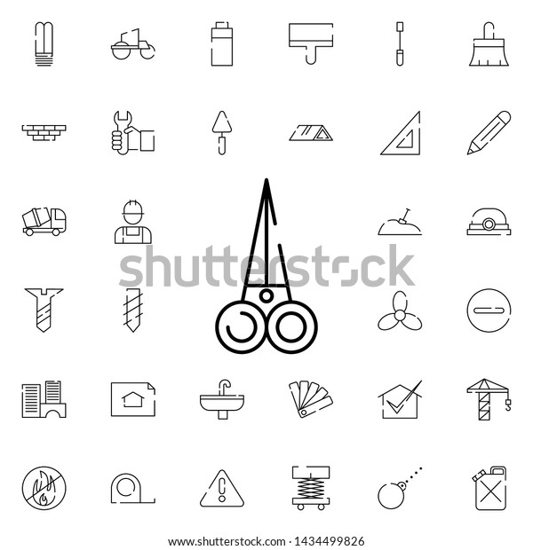 scissors icon. Universal set\
of construction for website design and development, app\
development