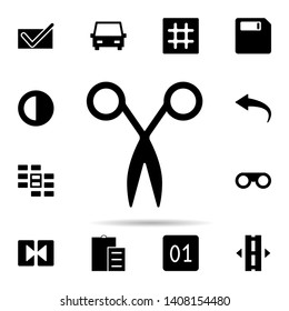 scissors icon. Universal set of web for website design and development, app development