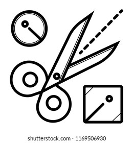 scissors icon vector