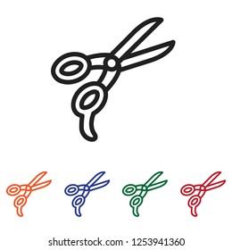 Scissors icon vector