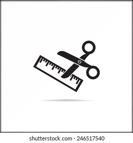 Scissors icon vector icon 