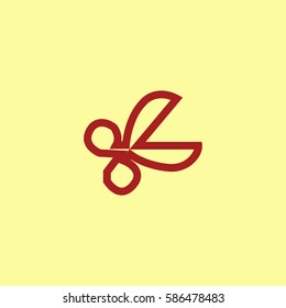 Scissors icon vector