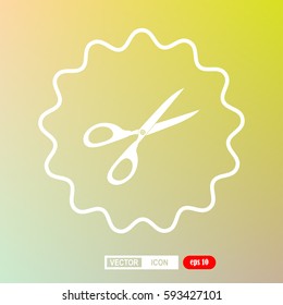 scissors, icon, vector