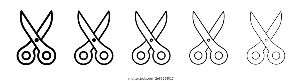Ícone de tesoura Ilustração de arte vetorial