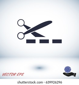 scissors icon, vector best flat icon, EPS