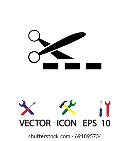 scissors icon, vector best flat icon, EPS
