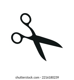 Scissors icon vector black color. Vector illustration