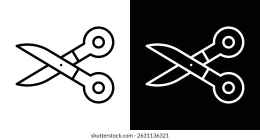 Vektorsammlung mit Scheren-Symbol. Vektorgrafik