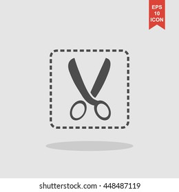 Scissors icon. Vector concept illustration for design.