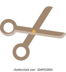 Scissors icon. Vector craft supplies isolated on white background. Hair cut shears, tailor tool sign, barber or hairdresser sharp work accessory