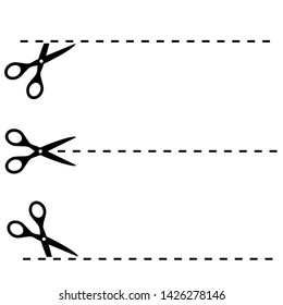 Scissors icon vector. cut line illustration sign. cutting symbol or logo.