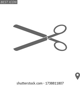 Scissors icon vector, cut, tool