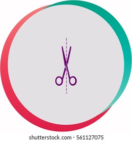 Scissors  icon. Vector design.