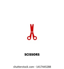 scissors icon. scissors vector design. sign design. red color