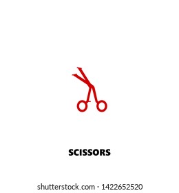 scissors icon. scissors vector design. sign design. red color