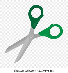 Scissors icon. Vector drawn on transparent background.