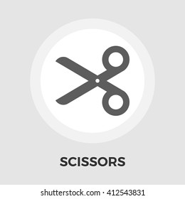Scissors Icon Vector. Flat icon isolated on the white background. Editable EPS file. Vector illustration.