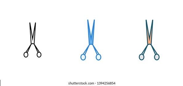Scissors icon vector - Glyph design