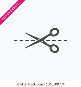 Scissors Icon, Vector in Glyph Style, Vector for Web