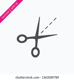Scissors Icon, Vector in Glyph Style, Vector for Web